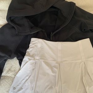 ⚡️HIGH WAIST Lululemon Pleated lost in pace Skirt White 6⚡️